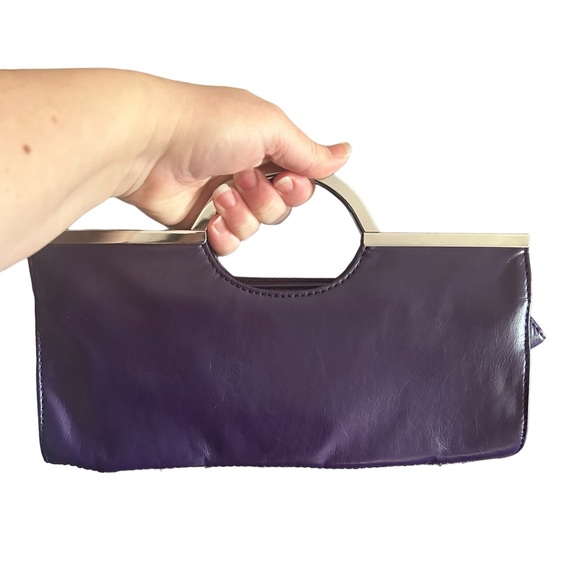 Vintage Candies Purple Faux Leather Oblong Clutch Pink Lined 2000s Bratz Barbie - Picture 10 of 10